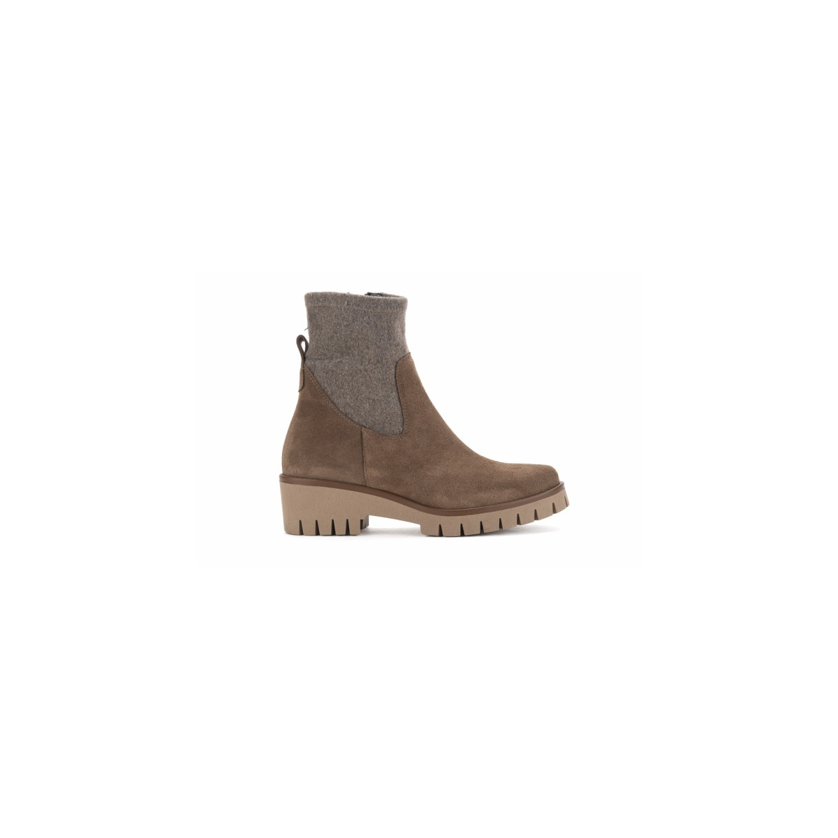 Bottines en daim à élastique - Beige - Lince