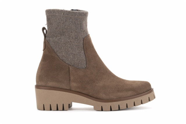 Bottines en daim à élastique - Beige - Lince