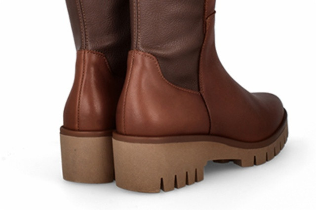 Bottes en cuir mat - Marron - Lince