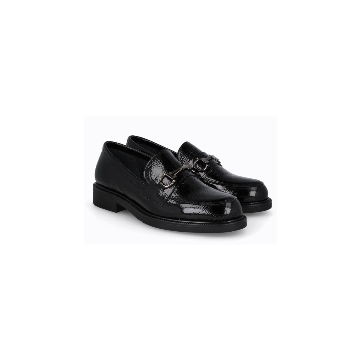 Mocassins en cuir verni- Noir - Lince