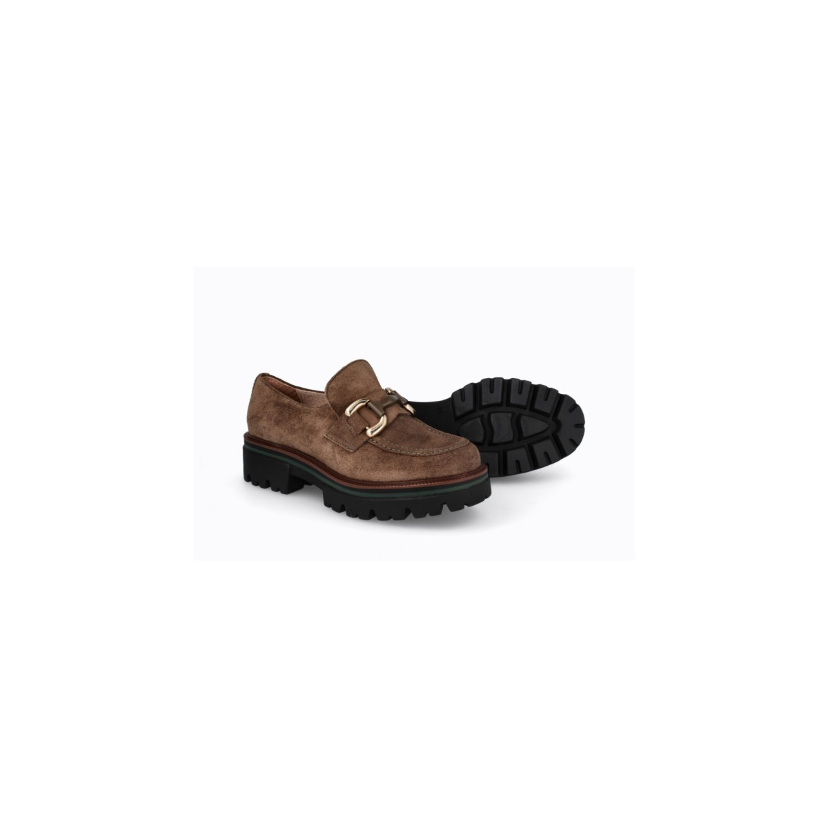 Mocassins plateforme en daim - Marron - Lince