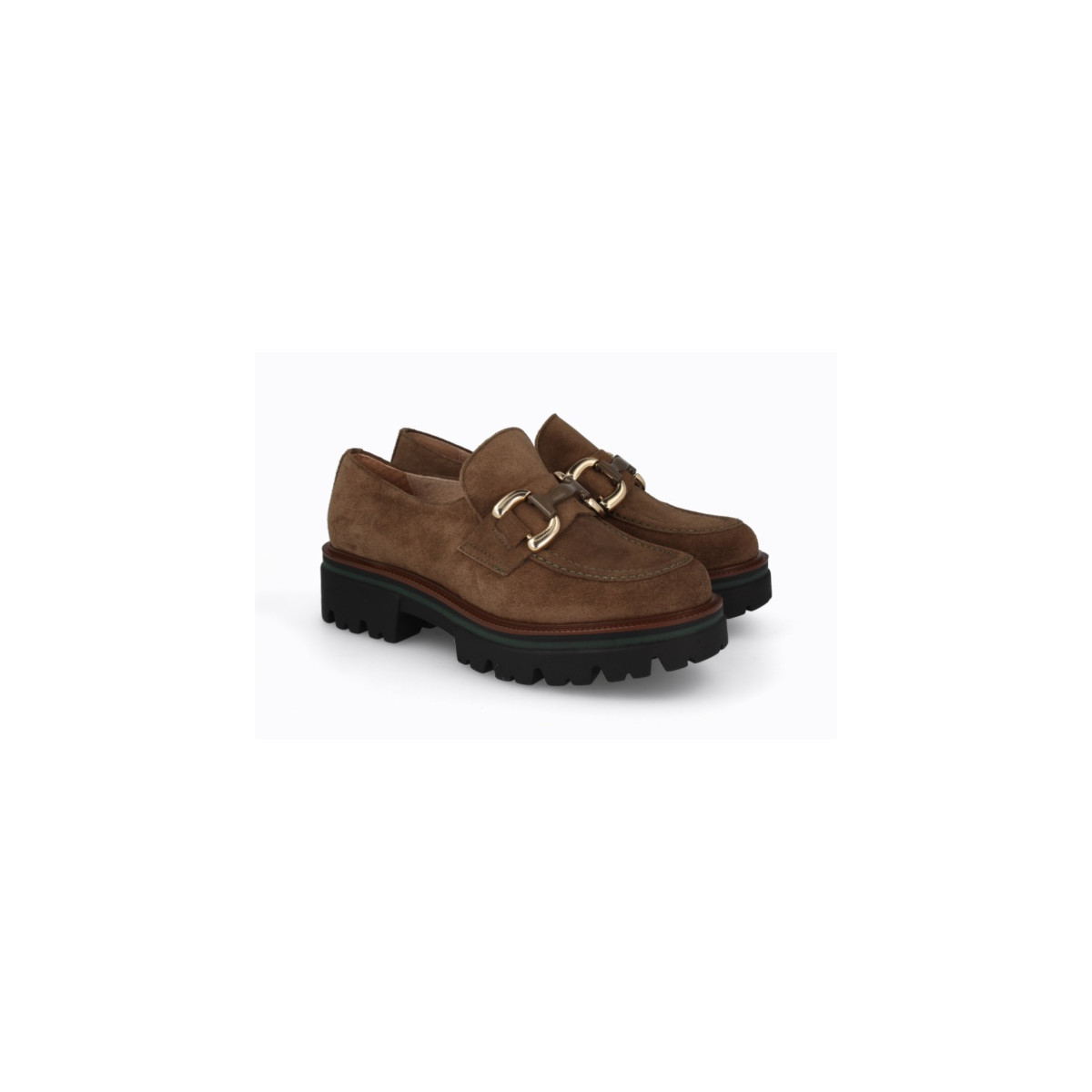 Mocassins plateforme en daim - Marron - Lince