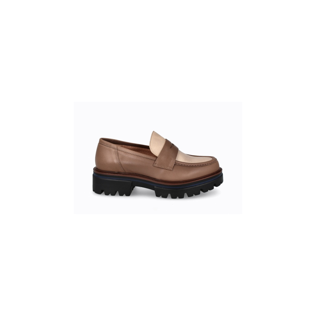 Mocassins plateforme en cuir - Marron - Lince