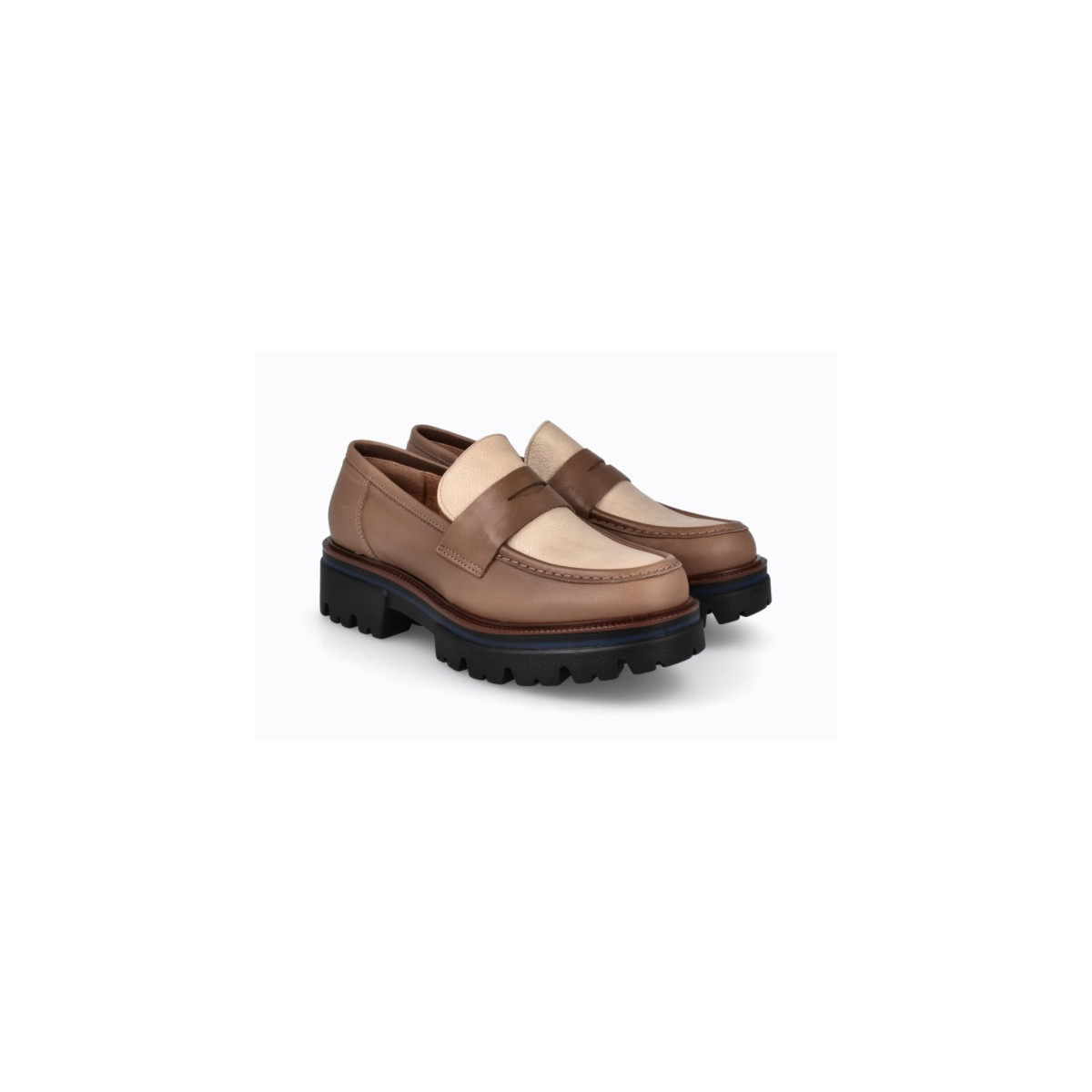 Mocassins plateforme en cuir - Marron - Lince