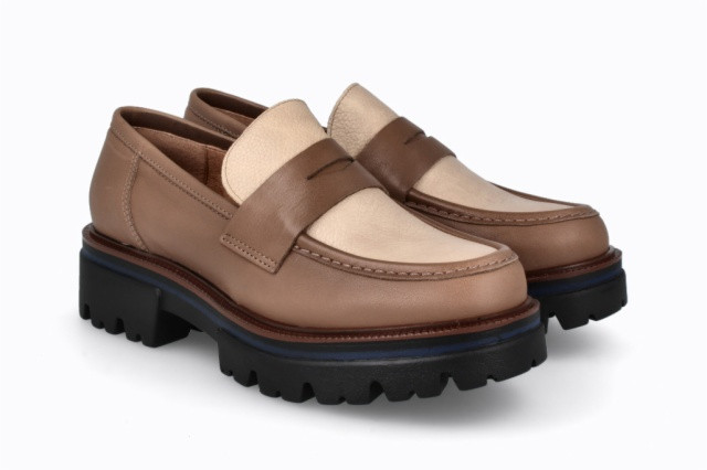 Mocassins plateforme en cuir - Marron - Lince