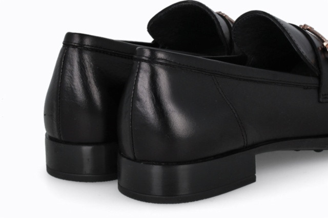 Mocassins en cuir mat - Noir - Lince