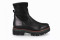 Bottines plateforme en cuir et daim - Noir - Lince