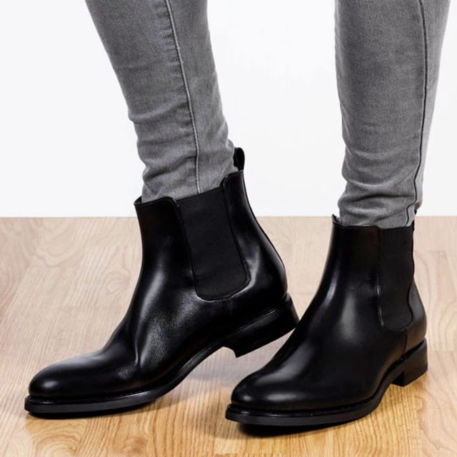 Bottines Chelsea Homme en Cuir & Daim à Semelles Plateformes ou Crantées